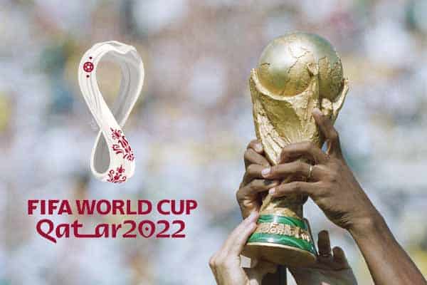 World cup 2022 logo and trophy