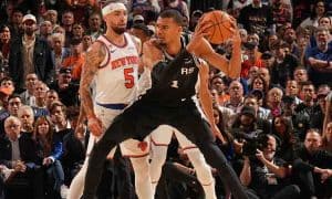 NBA Finals action on the court