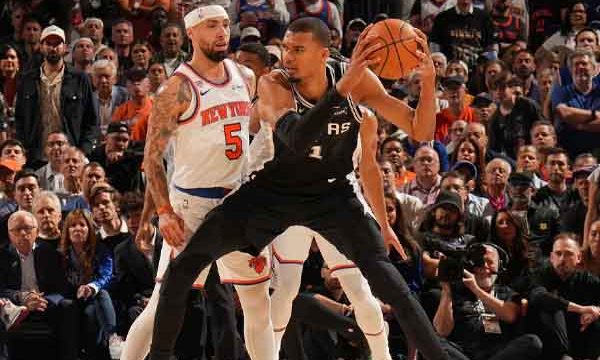 NBA Finals action on the court