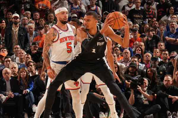NBA Finals action on the court
