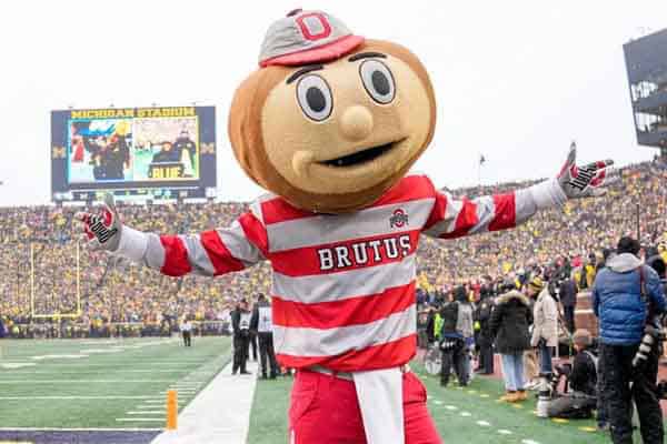Ohio State mascot on field